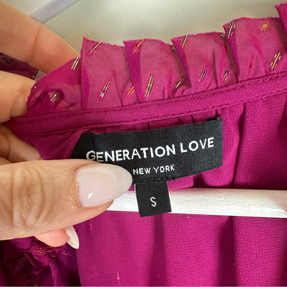 Generation Love Peggy Lurex Silk Blouse and Skirt Matching Set - Picture 4 of 16